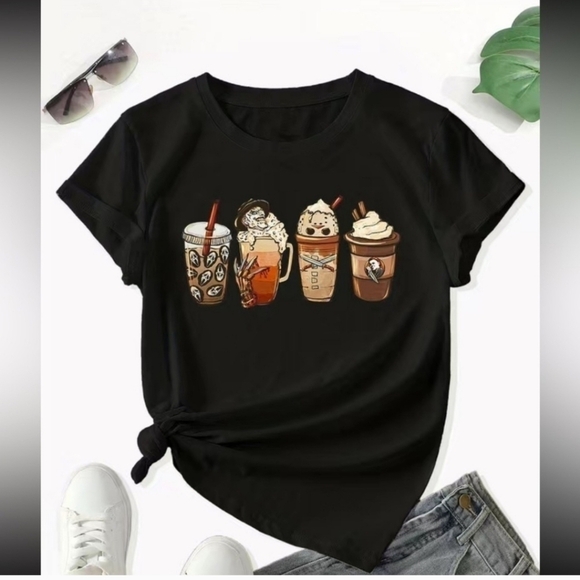 Tops - Halloween Horror Crew Neck T Shirt Women's XL